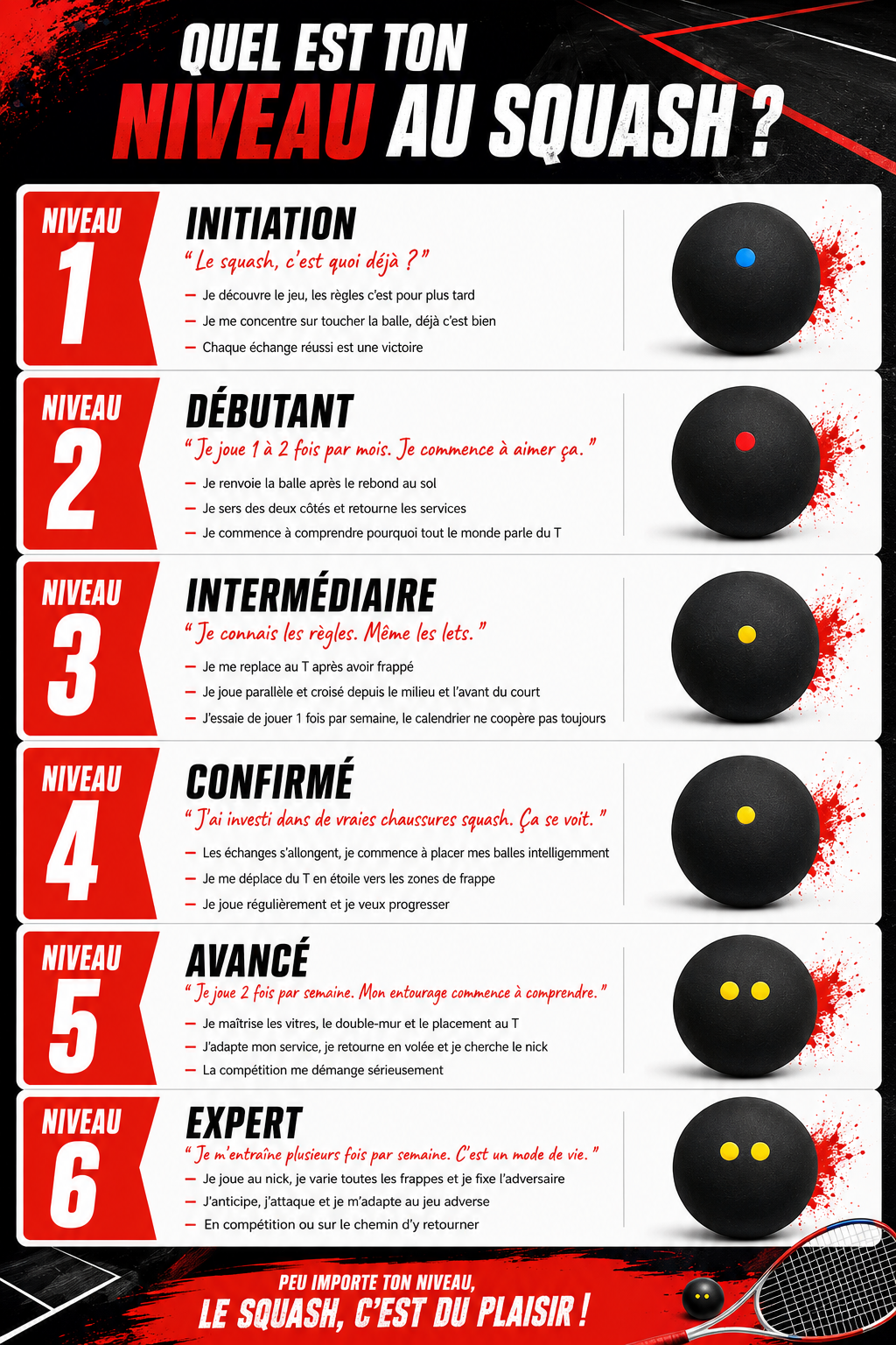 Niveaux Squash Niveaux Squash